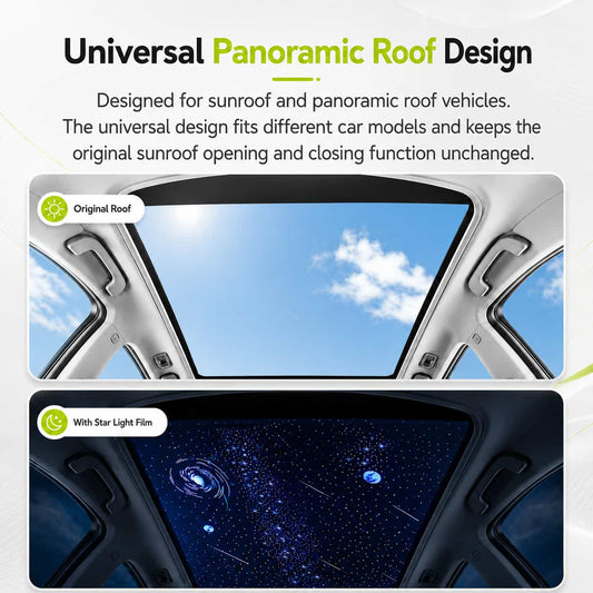 Universal starlight film for EV SUV and panoramic sunroof vehicles