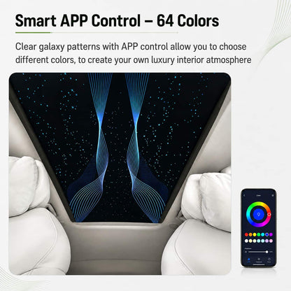 RGB starlight film for car sunroof with 64 color APP control